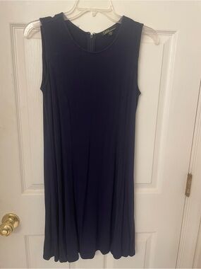 Dalia Collection Navy Sleeveless Mini Swing Dress